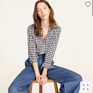 J. Crew Blue Gingham Shirt! Sz 6